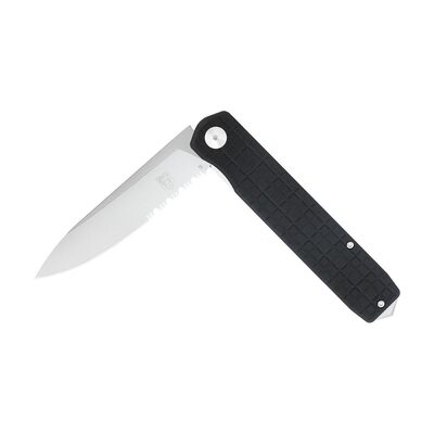 CobraTec Medium Cayden Svart Drop Serrated 01CT023 - KNIFESTOCK