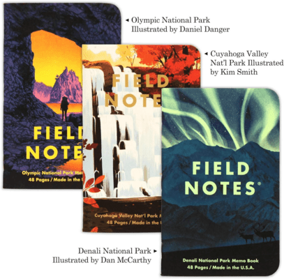 Field Notes National Parks E: Denali, Cuyahoga Valley, Olympic (Graph paper) FNC-43e - KNIFESTOCK