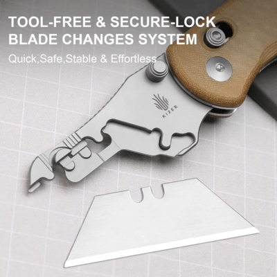 Kizer Drop Bear Utility Azo SK5 &amp; 5Cr15 Micarta V3619JA7 - KNIFESTOCK