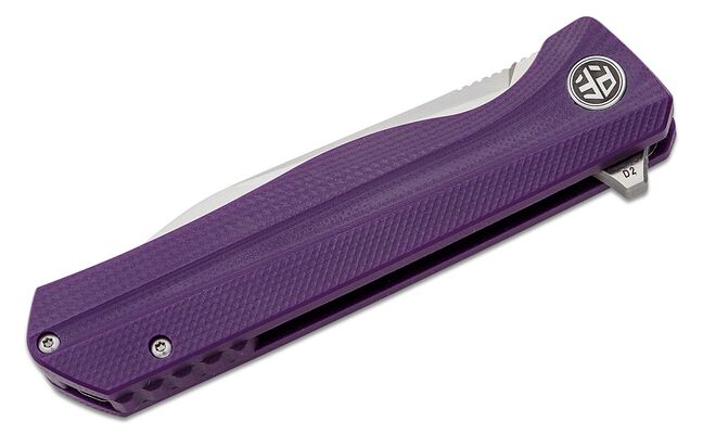Petrified Fish PF818 Forward Satin D2 Purple G10 PF818PS - KNIFESTOCK