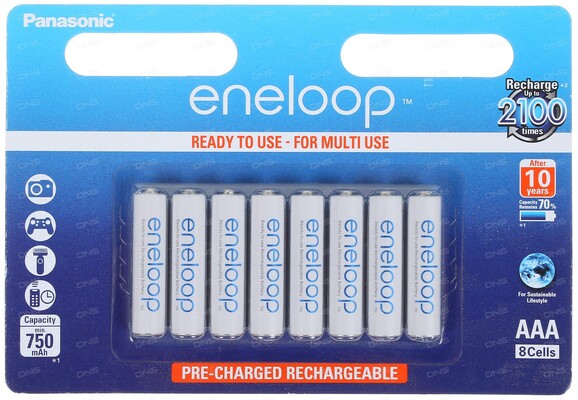 Panasonic Eneloop AAA 8pz 4MCCE/8BE - KNIFESTOCK