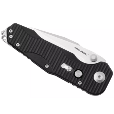 Real Steel folding knife Evolution Ironclad Black G10 stonewash - KNIFESTOCK