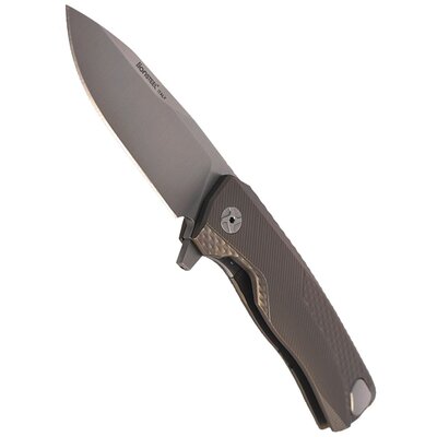 Lionsteel Solid Titanium knife, RotoBlock, M390 BRONZE  with FLIPPER ROK B - KNIFESTOCK