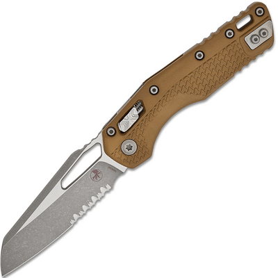 Microtech MSI® S/E Tri-Grip Polymer Dark Earth Apocalyptic® Partial Serrated 210 - KNIFESTOCK