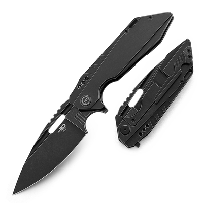 Bestech SHODAN S35VN, Black Stone Wash, Titanium, Black BT1910B - KNIFESTOCK