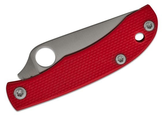 Spyderco HONEYBEE RED G-10 PLAINEDGE - KNIFESTOCK