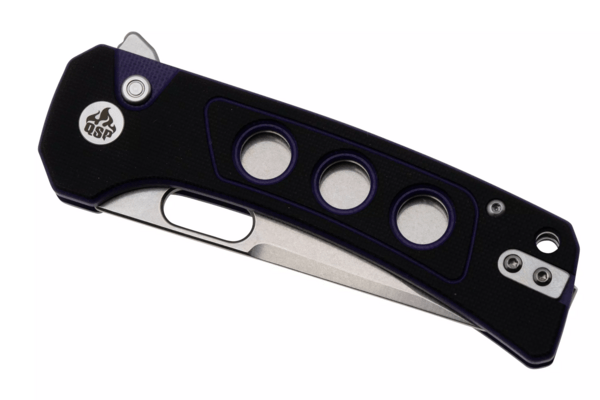 QSP Knife Unicorn 14C28N, stonewashed Black/Purple G10 QS156-B1 - KNIFESTOCK