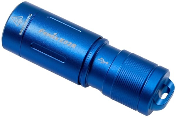 Fenix ​​E02R Rechargeable Mini Flashlight, Blue E02RBLU - KNIFESTOCK