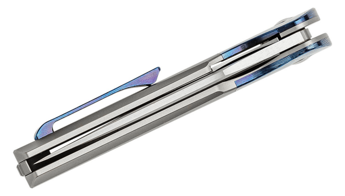 Bestech SUPERNOVA M390, Vertical Satin+flat satin, Titanium+Zirconium Timascus bolster, Grey BT2111D - KNIFESTOCK