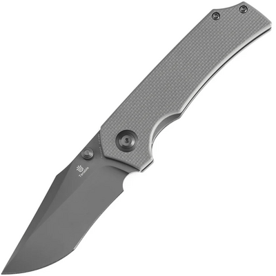 Tenable Fermi Grey TiCn Coated 14C28N Liner Lock T1122A5 - KNIFESTOCK