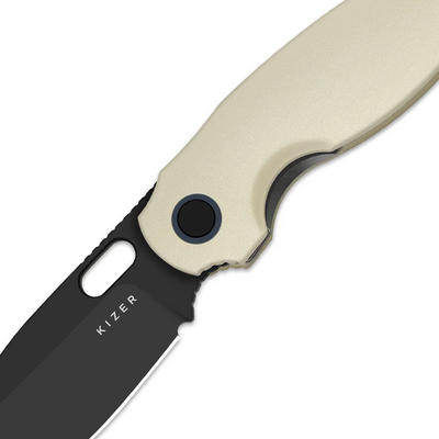 Kizer Seagull 14C28n, Fekete Stonewashed, Alumínium V3770A3 - KNIFESTOCK