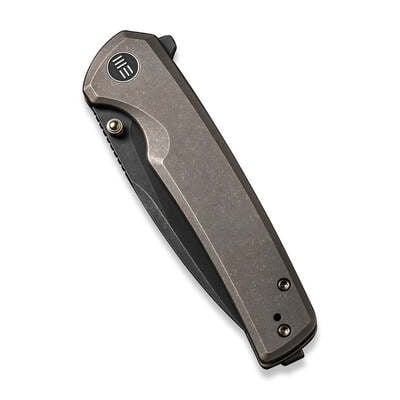 WE Subjugator Bronze Titanium Handle Black Stonewashed CPM 20CV Blade WE21014C-4 - KNIFESTOCK