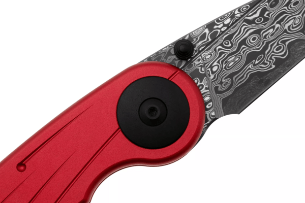 Civivi Starflare Red Aluminum HandleDamascus BladeButton Lock C23052-DS1 - KNIFESTOCK