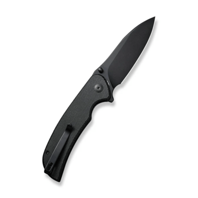 Sencut Borzam Black Canvas Micarta Handle Black 9Cr18MoV BladeLiner Lock S23077 - KNIFESTOCK