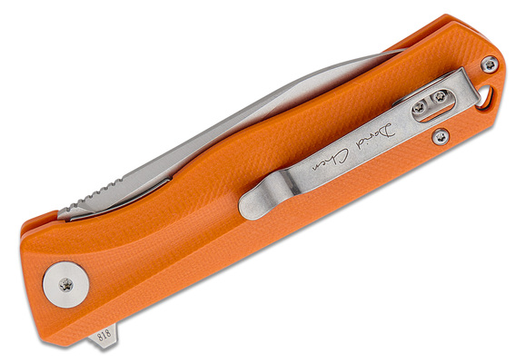 Petrified Fish PF818 Forward Stonewashed D2 Orange G10 PF818OW - KNIFESTOCK