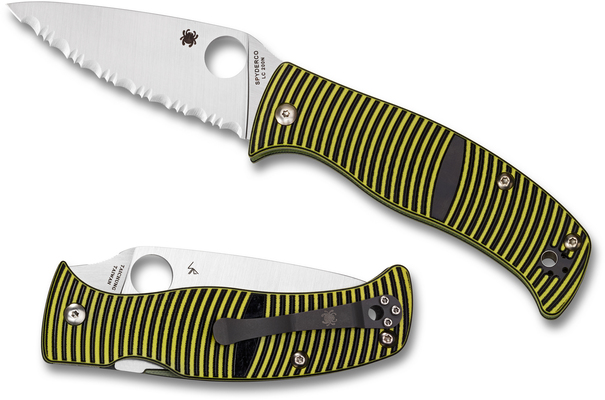 Spyderco Caribbean G-10 Žlutá/Černá LC200N / Tvar listu C217GS - KNIFESTOCK