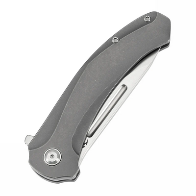 Kansept knives Hira Satin CPM S35VN Gray Anodized and Stonewashed Titanium K1090A3 - KNIFESTOCK