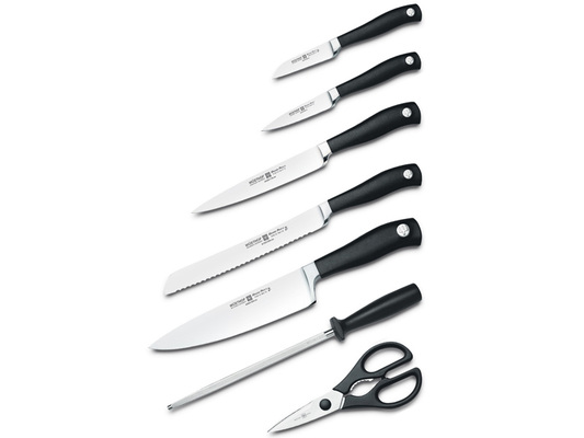 WÜSTHOF GRAND PRIX II set van 7 messen + lichte blok (beuken) - KNIFESTOCK