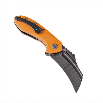 KANSEPT KTC3 Black TiCn Coated 154CM Orange G10 Handle T1031A4 - KNIFESTOCK