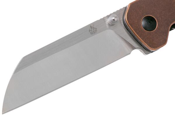 QSP Mes Penguin, Satin D2 Lemmet, Stonewash Koperen Handvat QS130-K - KNIFESTOCK
