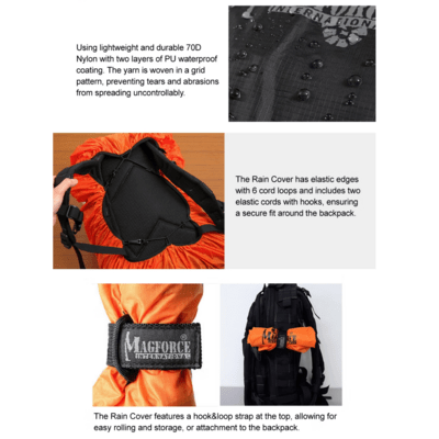 Magforce Rain Cover L Black #MP9904B - KNIFESTOCK