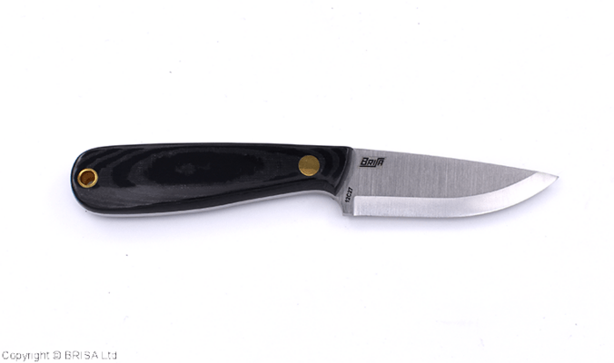 Brisa Necker 70-Black micarta 12C27 Scandi Sheath Multicarry 70 BRS-008-9806-1548 - KNIFESTOCK