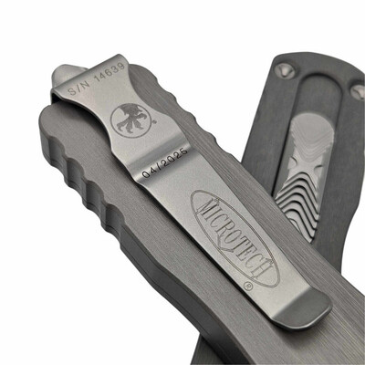 Microtech DIRAC DELTA D/E STONEWASH FULL SERRATE NATURAL CLEAR 227-12NC - KNIFESTOCK