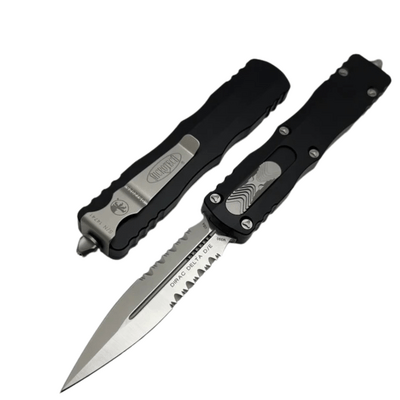 Microtech DIRAC DELTA D/E SATIN PART SERRATE 227-5 - KNIFESTOCK