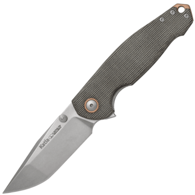 Viper KATLA Stonewash M390, Green Canvas Micarta V5982CG - KNIFESTOCK