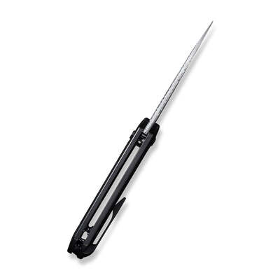 WE Mini Malice Black Titanium Handle Heimskringla Damasteel Blade WE054BL-DS1 - KNIFESTOCK
