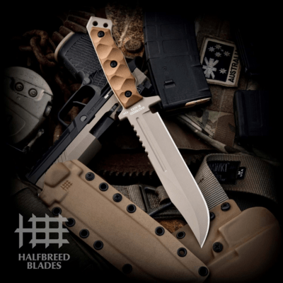 Halfbreed Blades Large Infantry Knife - Fixed Blade LIK-01P Gen-2 DE - K340 - KNIFESTOCK