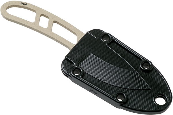 ESEE Candiru Dark Earth CAN-DE couteau de cou avec étui noir + clip de ceinture CAN-DT-E-CS - KNIFESTOCK