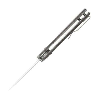 Kizer 154CM Blade Clutch Lock Micarta Handle V4481C2 (3.31&quot; Stonewash) - KNIFESTOCK