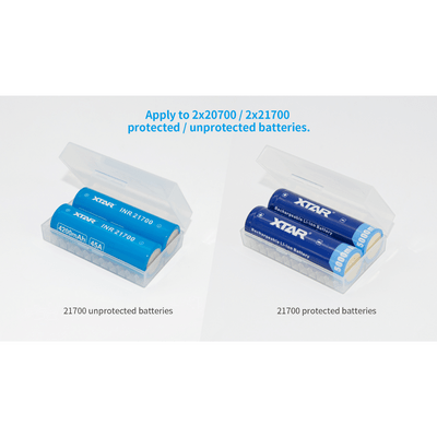 Xtar Battery Case for Two 21700 battery - KNIFESTOCK