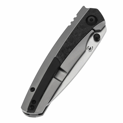Kansept Raven Stonewashed CPM 20CV, Bead Blasted Ti, Shred CF K2109A2 - KNIFESTOCK