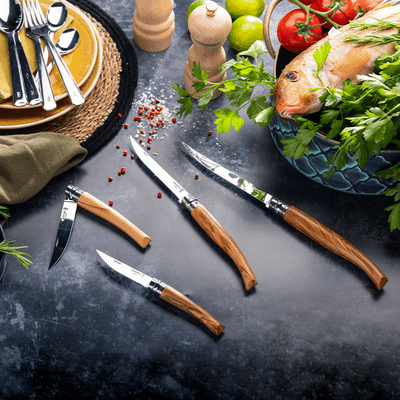 Opinel N°12 Effile Slim rukoväť Oliva, leštená oceľ - KNIFESTOCK