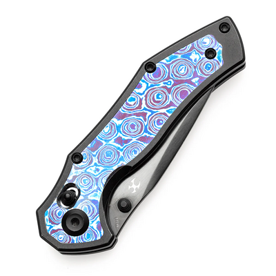Kansept Apollo Mirror DLC CPM S35VN Blackwash Titanium, Timascus Crossbar lock K2107V5  - KNIFESTOCK