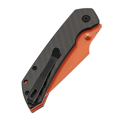 Tenable Knives Fenrir Orange Coated Nitro V, Twill Kolfiber, G10 - KNIFESTOCK