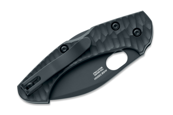 Fox-Knives FOX/ANSO ZERO 2.0 DESERT WARRIOR FOLDING KNIFE STEEL BECUT TOP SHIELD BLACK BLADE, BLACK  - KNIFESTOCK