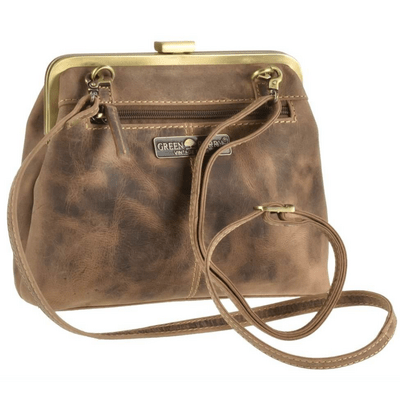GreenBurry Vintage Leather Bag Antique brown 25x20cm - KNIFESTOCK