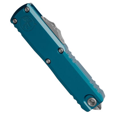 Microtech UTX-85 GEN III D/E STONEWASH PART SERRATE BLUE 1232-11BL - KNIFESTOCK