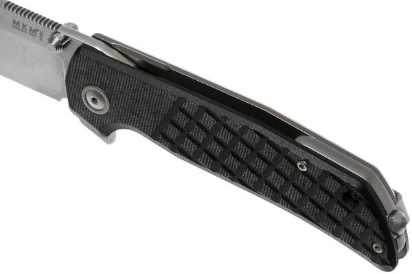 MKM MAXIMO Titanium-runko ja musta canvas Micarta-kahva BÖHLER M390 MK MM-BCT - KNIFESTOCK