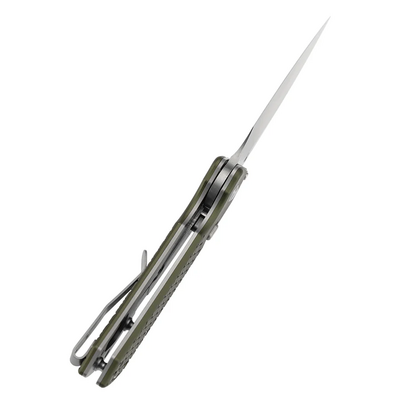 Tenable Knives Fenrir Stonewashed Nitro V,Green Anodized Aluminum+  Fishscale B1034H7 - KNIFESTOCK