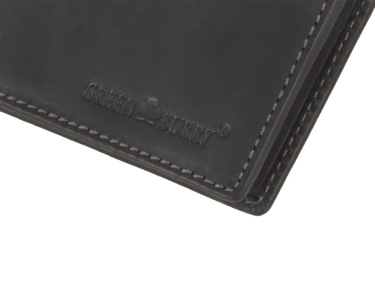 GreenBurry Leather mini wallet &quot;Vintage Black&quot; 1799-BL-20 - KNIFESTOCK