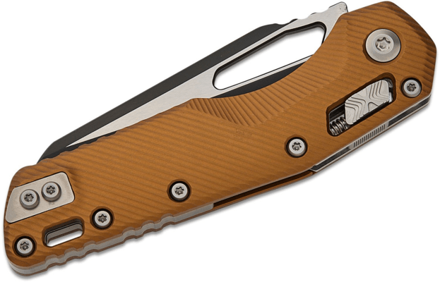 Microtech MSI S/E BLACK PART SERRATE FLUTED ALUMINUM TAN 210-2FLTA - KNIFESTOCK