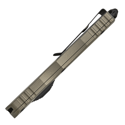 Microtech DIRAC DELTA D/E BLACK PART SERRATE NATURAL CLEAR 227-2NC - KNIFESTOCK