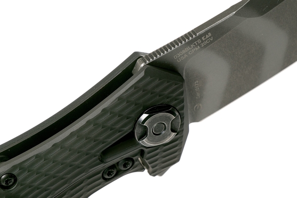 ZERO TOLERANCE Flipper Knife CPM-20CV TS Blade, Black G10 / Ti Handle 0308BLKTS - KNIFESTOCK