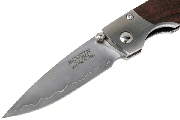 Mcusta MC-143G Couteau pliant lame SPG2 manche Iron Wood - KNIFESTOCK