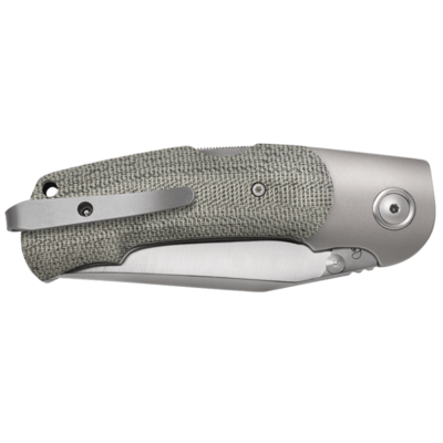 Viper TURN Clip Point Satin M390, Green Canvas Micarta, Titanium Bolsters V5986CG - KNIFESTOCK