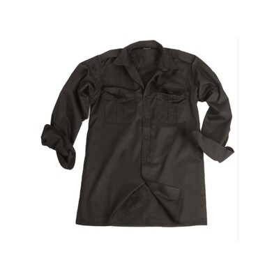 Chemise de service à manches longues Mil-Tec NOIR M 10931002-903 - KNIFESTOCK